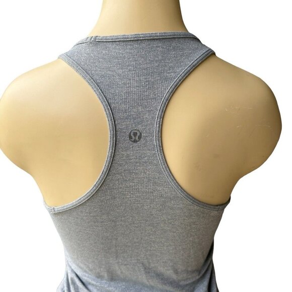 LULULEMON ATHLETICA Racerback Tank Top Gray Workout Gym Summer Women's Size S - Picture 4 of 6